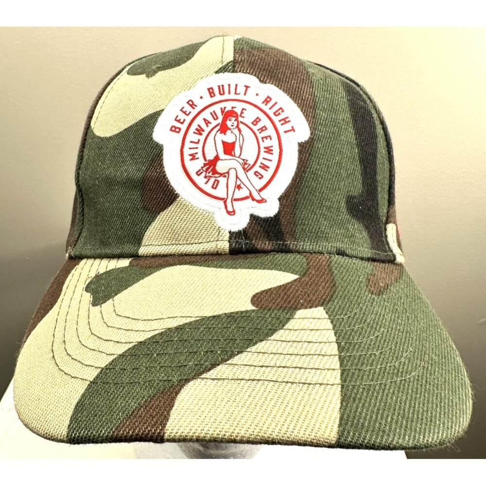 Trucker Hat Cap Camouflage Old Milwaukee Streetwear Beer Snapback Adjustable